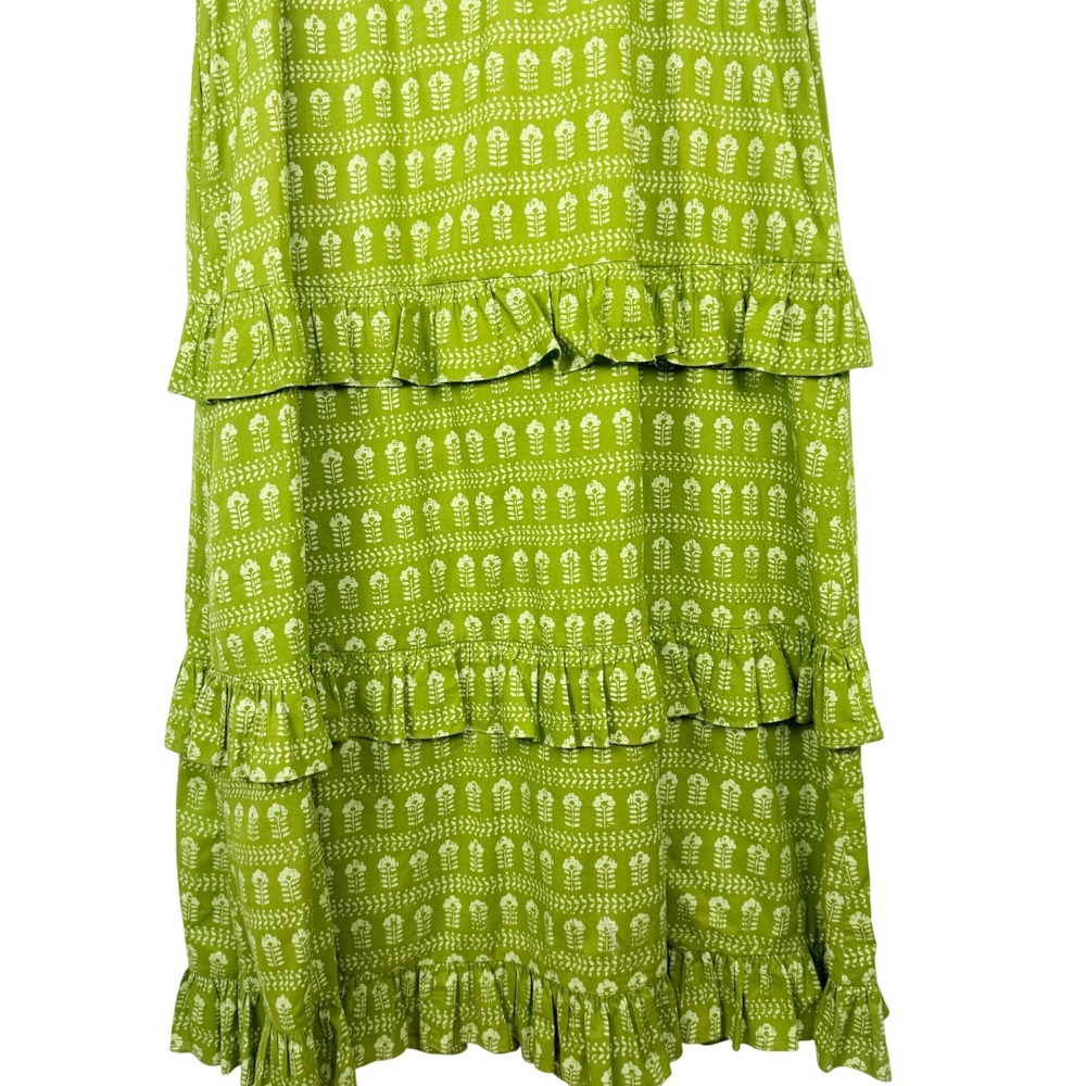 Livro Julie Green Patterned Cotton Ruffle Tiered Maxi Dress Medium - Picture 5 of 16